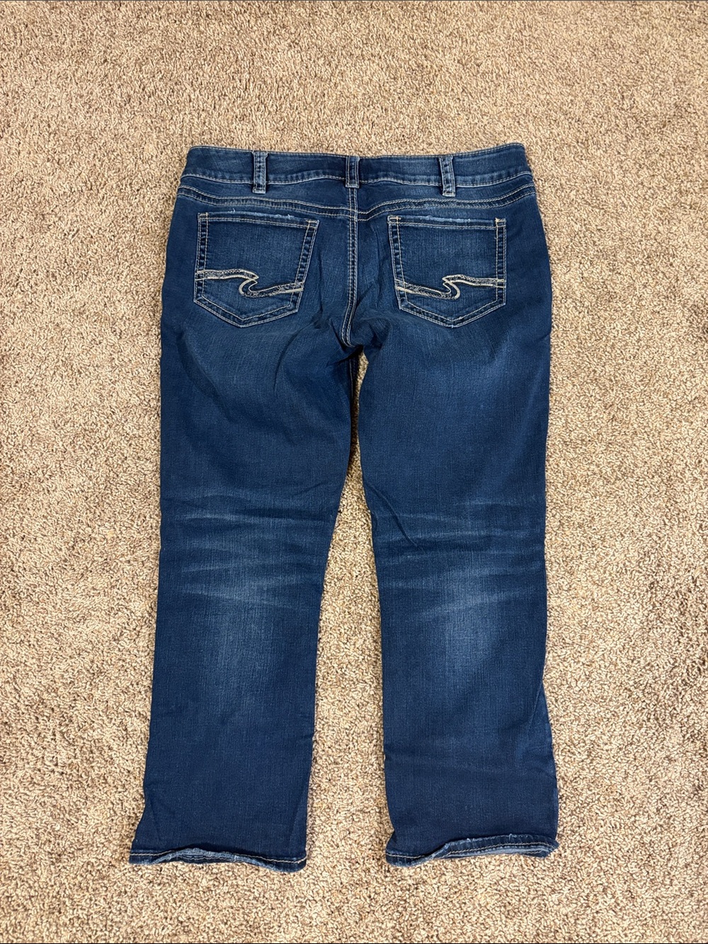 Silver Jeans Dark Blue Cropped Ankle Denim - Picture 3 of 3